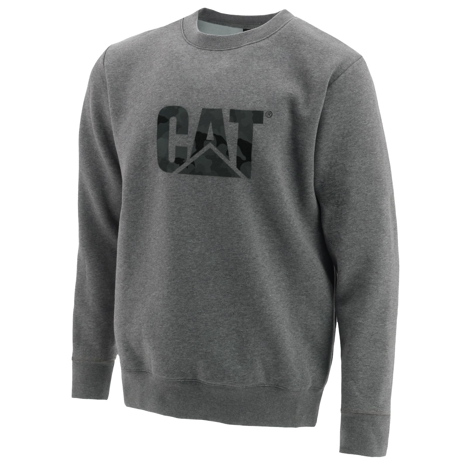 Caterpillar Clothing Islamabad - Caterpillar Trademark Logo Crewneck Mens Sweatshirts Grey (845632-FSW)